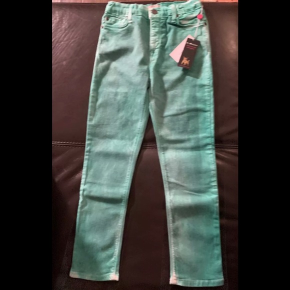 NEW La Miniatura Girls X RAY WASH CRAYON SKINNY GREEN Jeans - Picture 3 of 5
